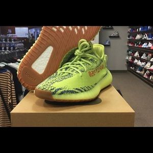 Semi frozen yellow yeezys! UA!